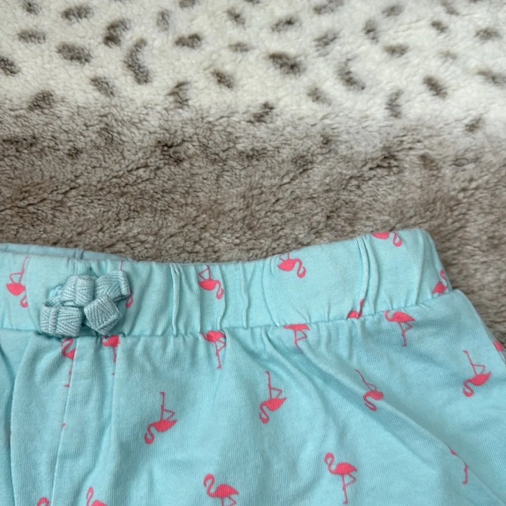 The Children’s Place blue shorts girls size 14 flamingo beach pool party summer